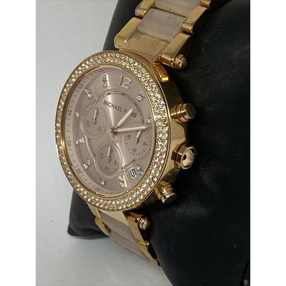 Michael Kors Parker MK5896 Womens Stainless Steel Analog Dial Quartz Watch WO337 - Picture 4 of 12